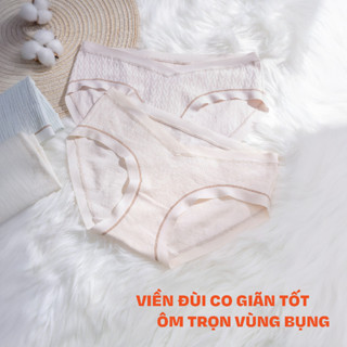 Quần lót bầu cạp chéo Organic mỏng nhẹ, thoáng mát, co giãn 4 chiều, set 4 quần  L'amme
