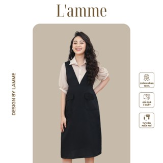 Đầm Bầu Công Sở Nancy Dress Chất Trượt Hàn Phối Tơ Thiết Kế Sang Trọng By LAMME