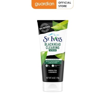 Sữa Rửa Mặt Tẩy Tế Bào Chết Trà Xanh & Than Tre St. Ives 170Gr