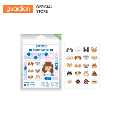 Miếng Dán Mụn Nhiều Màu Sắc Dododots Acne Patch Puppy Love Hình Cún Con 20 Cái