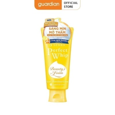 Sữa Rửa Mặt Dưỡng Sáng Mờ Thâm Senka Perfect Whip Vit C Poreless Glow 100Gr