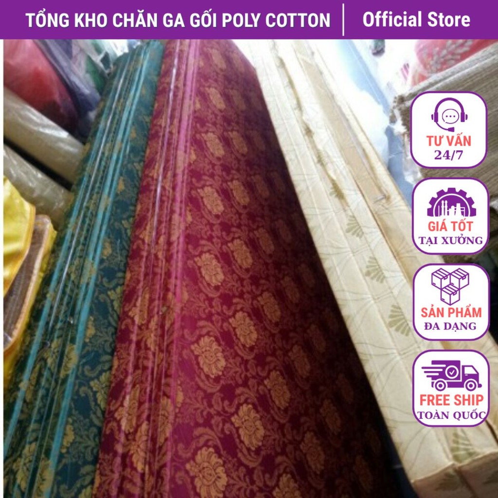 Vỏ áo bọc đệm vải gấm 1m4,đủ kích thước,giao màu ngẫu nhiên
