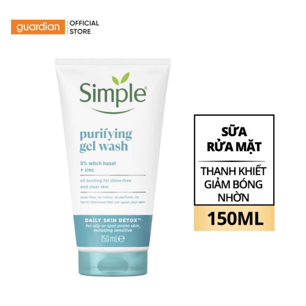 Sữa Rửa Mặt Kiềm Dầu Hỗ Trợ Giảm Mụn Simple Purifying Gel Wash 150ml