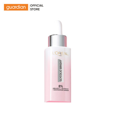 Tinh Chất (Serum) L'Oreal Paris Glycolic Bright Hỗ Trợ Sáng Da 8.0% Glycolic Acid 30Ml