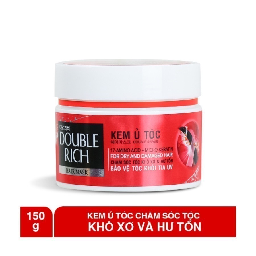 Kem Ủ Tóc Làm Giảm Khô Sơ Hư Tổn Tóc Double Rich 150Gr