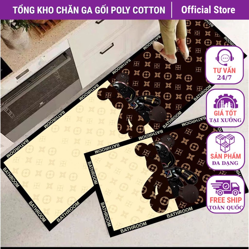 Combo 2 thảm trải sàn bếp nhiều mẫu