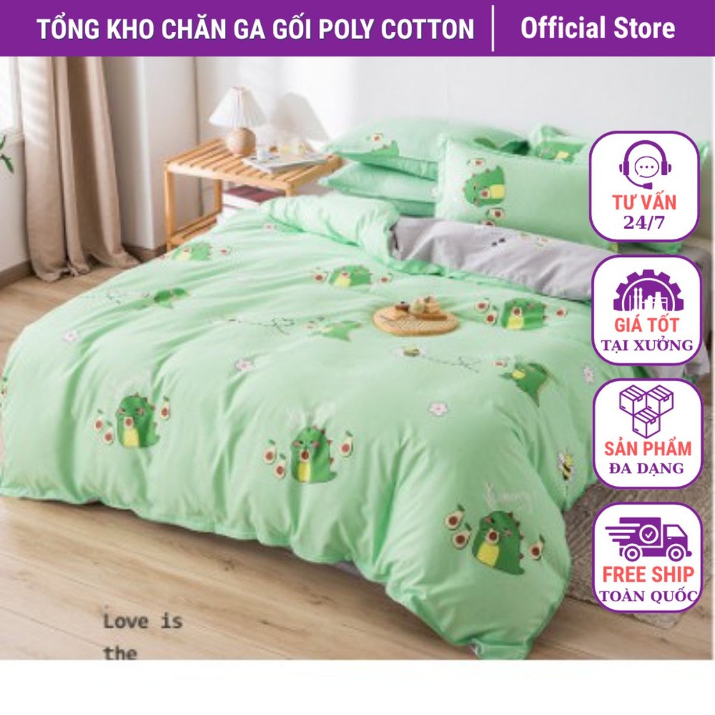 Bộ Ga Gối 1mx1m9,1m2x2m,1m4x2m,1m6x2m,1m8x2m gồm 1ga 2 vỏ gối nằm