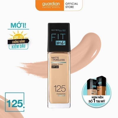 Kem Nền Mịn Nhẹ Kiềm Dầu Maybelline Fit Me Spf22 #125 Nude Beige 30ml
