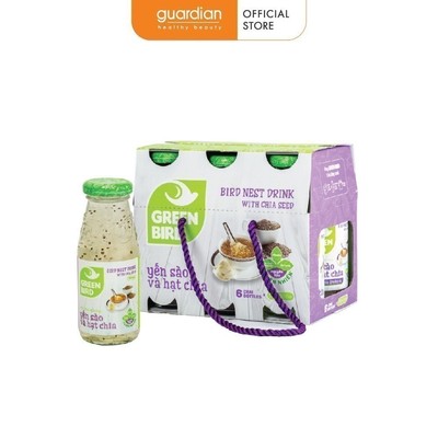 Yến Sào Hạt Chia Green Bird 185ml x 6 Chai