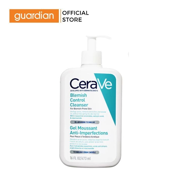 Sữa Rửa Mặt Giảm Mụn CeraVe Blemish Control Cleanser 473Ml | Guardian Việt Nam