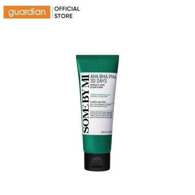 Sữa Rửa Mặt Hỗ Trợ Giảm Mụn Some By Mi Aha-Bha-Pha 30 Days Miracle Acne Clear Foam 100Ml