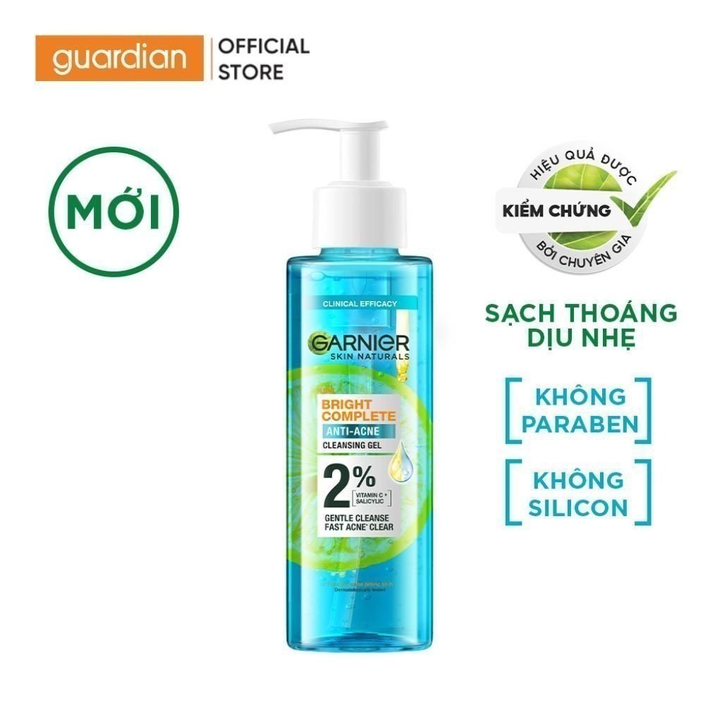 Gel Rửa Mặt Garnier Sạch Thoáng Dịu Nhẹ Cho Da Dầu Mụn 120Ml