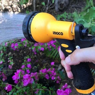 Vòi phun xịt nước tưới cây, có thể chỉnh 9 kiểu tia, đa năng INGCO HWSG092, tay cầm êm ái