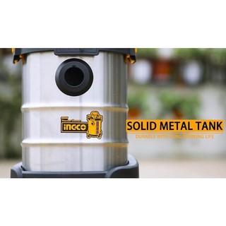 Máy hút bụi dùng pin 20V INGCO CVLI2005E – Thùng inox 30L, lực hút mạnh 8.0KPa, tặng kèm phụ kiện đầy đủ