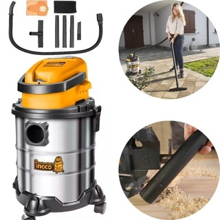 Máy hút bụi dùng pin 20V INGCO CVLI2005E – Thùng inox 30L, lực hút mạnh 8.0KPa, tặng kèm phụ kiện đầy đủ