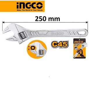Mỏ lết dài 250mm INGCO HADW131102, vặn/mở đai ốc trong cơ khí, sữa chửa, chế tạo, bảo hành máy móc...