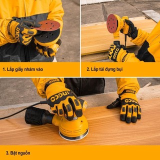 Máy chà nhám tròn INGCO RS3216 | máy chà nhám vuông, chữ nhật Ingco các loại