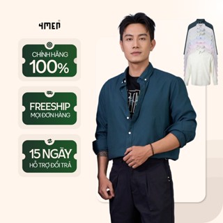 Áo Sơ Mi Nam Oxford Kẻ Sọc Tay Dài 4MEN SM159 Vải Dày Dặn, Form Regular Trẻ Trung, Thanh Lịch, Basic, Dễ Phối