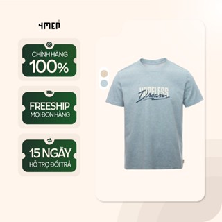 Áo Thun Wash Loang In Chữ Hopeless Dream Form Regular 4MEN AT172 mềm mại, thoáng mát, năng động