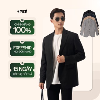 Áo Vest Nam Trơn Slimfit Túi Hai Tầng 4MEN AV039 tôn dáng, sang trọng, thanh lịch, công sở, vải mềm