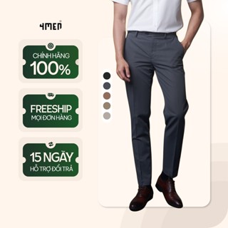 Quần Tây Nam Slimfit 4MEN QT050 ôm vừa vặn, tôn dáng, vải mềm mại, co giãn thoải mái, trẻ trung