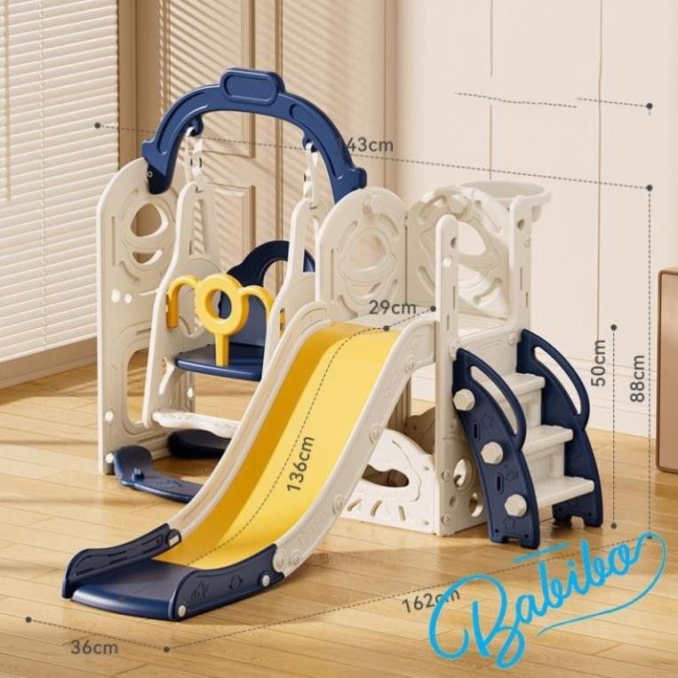 Cầu trượt cao cấp Babibo kids cho bé TẶNG KÈM XÍCH ĐU