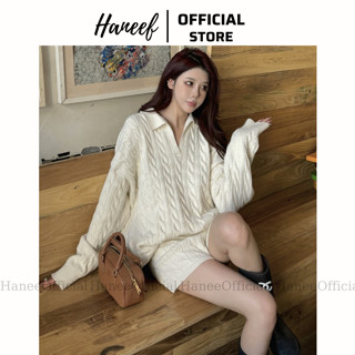 (Sẵn hàng loại 1) Set áo len dáng rộng và quần short, áo len dáng dài dành cho nữ phong cách Hàn Quốc