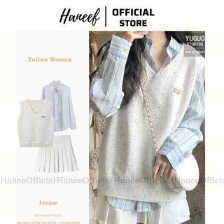  Áo gile len áo gile len  tiểu thư áo gile len Hàn Quốc áo len dáng dài dành cho nữ 