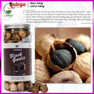 【 Hộp 500G】Tỏi Đen Cô Đơn Loại 1 Nguyên Vỏ Đóng Hộp LADOGA 500g lên men tự nhiên 100% từ tỏi cô đơn xuất khẩu Hàn Quốc