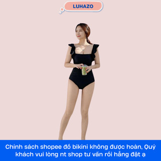  Bikini 1 mảnh  LUHAZO kiểu Hàn Quốc đi biển bigsize liền thân sexy cạp cao nâng ngực váy hở lưng che bụng 2657 