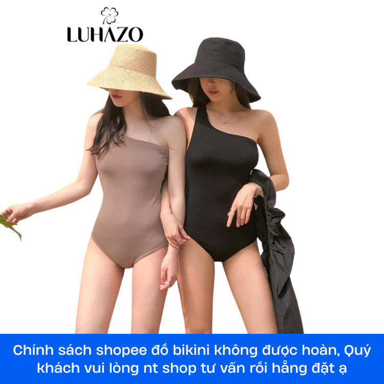 Bikini 1 mảnh hở lưng đi biển LUHAZO  kín đáo sexy Hàn Quốc nâng ngực 2530 DK6T202
