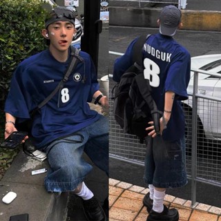 Áo thun nam cotton 100% Xanh đậm bigsize áo mùa hè hip hop style in hình unisex soduu local brand