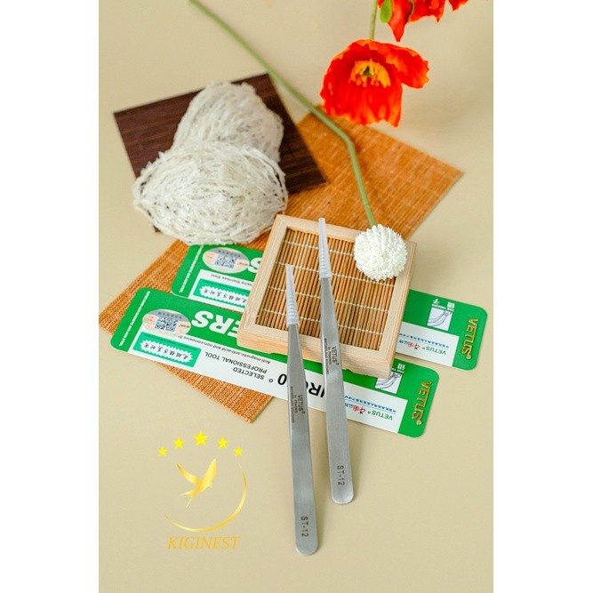 NHÍP NHẶT LÔNG YẾN VETUS CHỮ NỔI ST12 - ĐẦU SIÊU NHỌN, VIỀN BO TRÒN