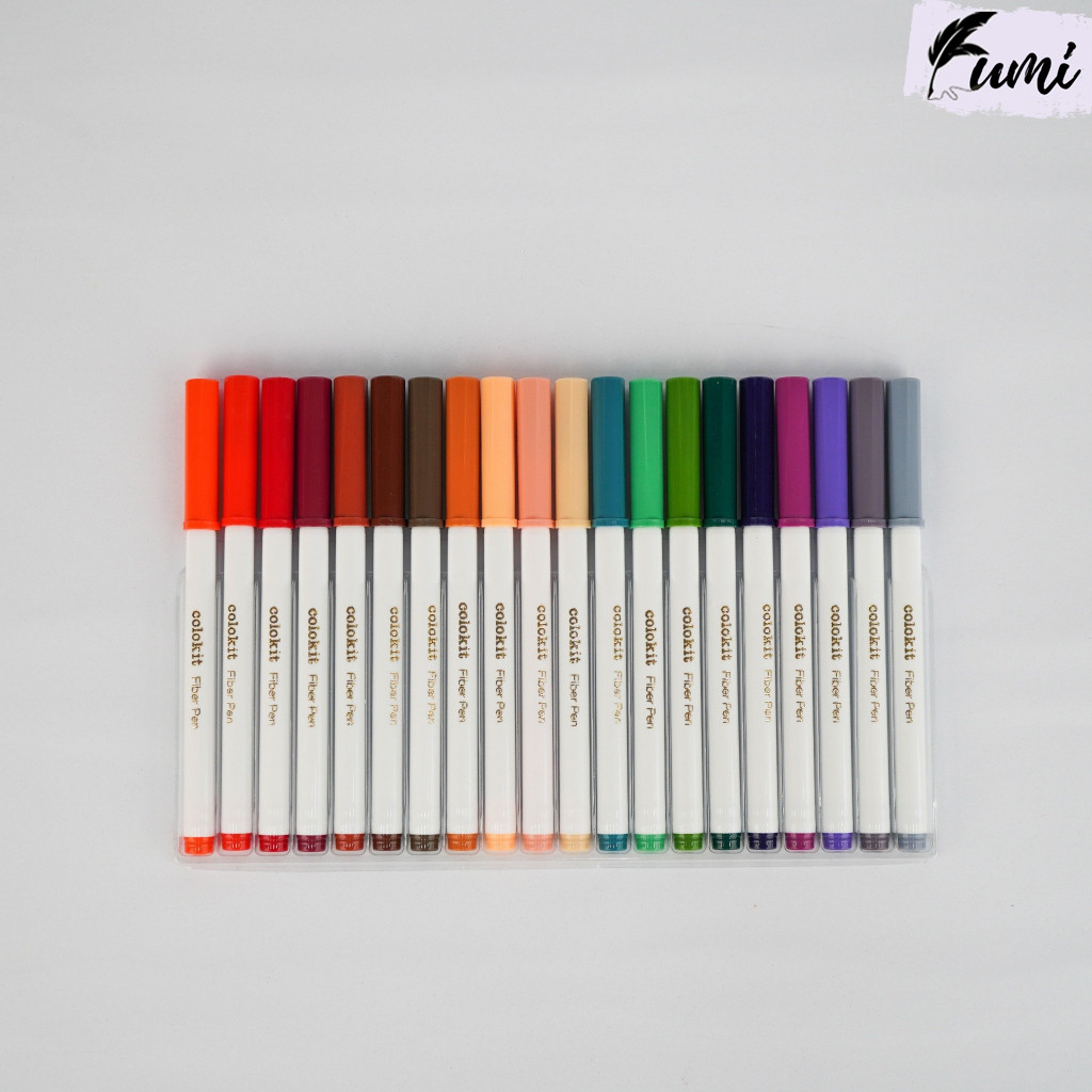 Bộ bút lông fiber pen 20 màu Retro Thiên Long SWM-C009 ngòi nón vintage viết calli, tiêu đề, tô màu