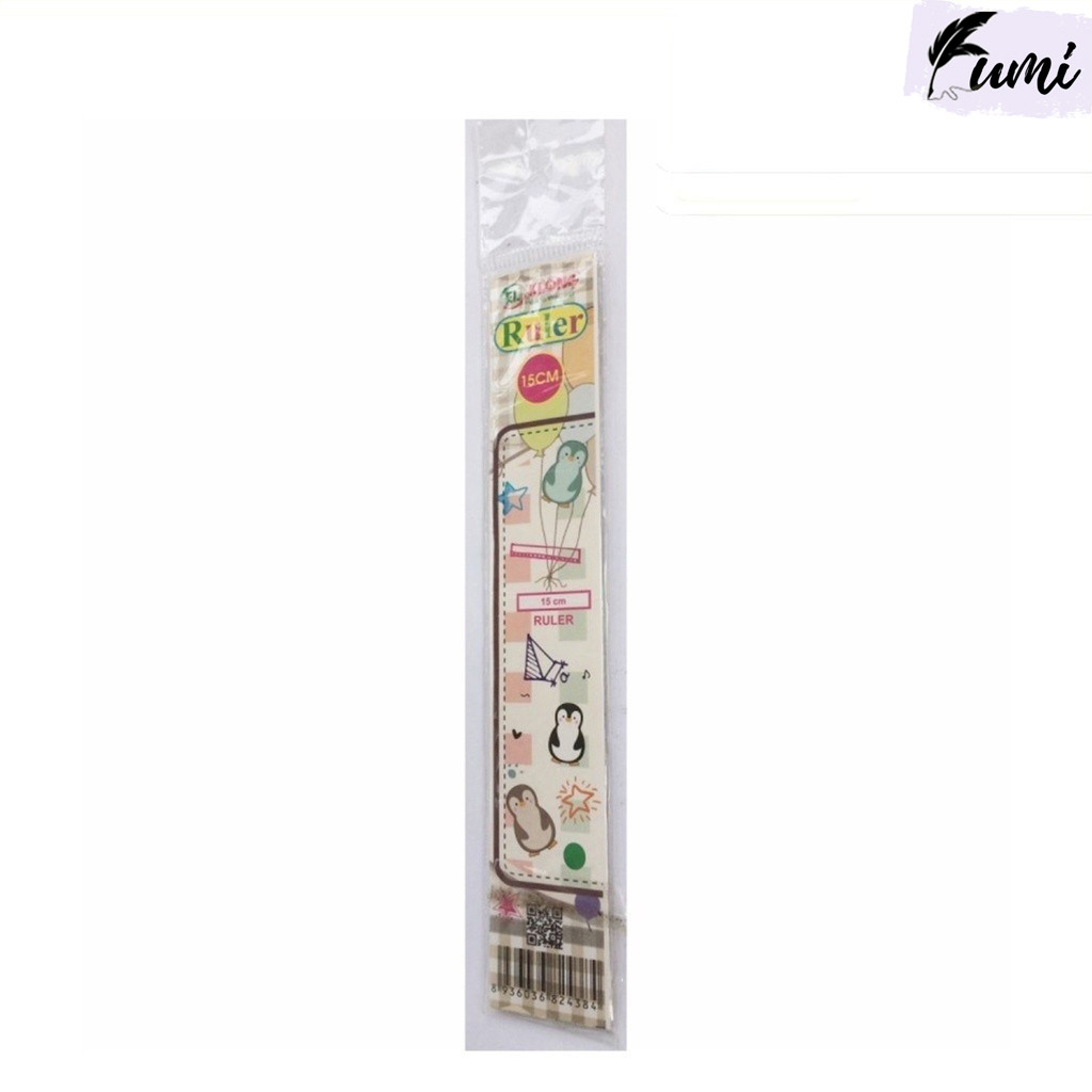 Thước kẻ dài 15cm đồ dùng học tập môn toán, địa lý cho học sinh