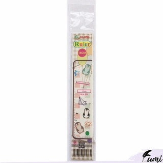 Thước kẻ dài 15cm đồ dùng học tập môn toán, địa lý cho học sinh