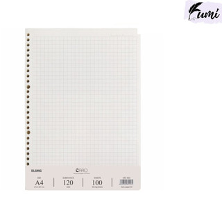 Ruột sổ kẹp còng Caro (7x7)mm KLONG A4 100 tờ 120GSM MS 553 Giấy refill sổ còng ô caro khổ 7mm