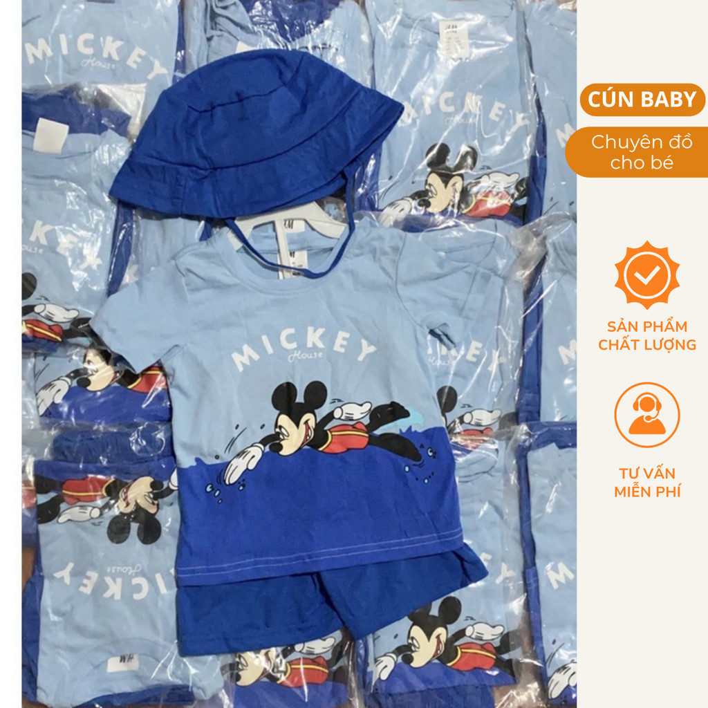 Set bộ HM mickey kèm mũ cho bé trai