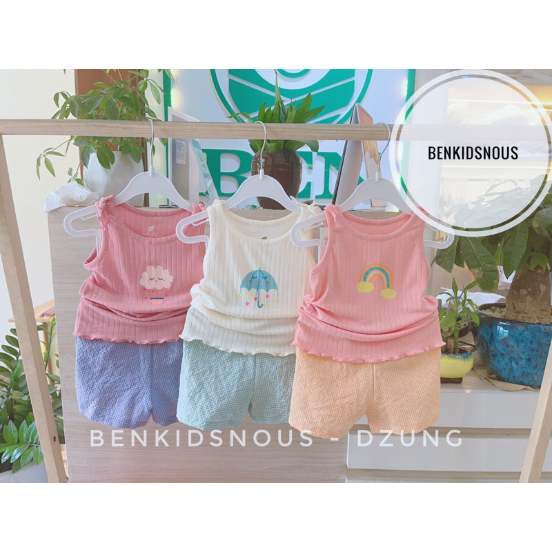 LULLABY chính hãng - Bộ ba lỗ Lullaby vải mềm mát cho bé