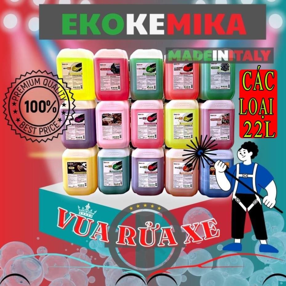 Dung Dịch Rửa Xe Chăm Sóc Ô Tô Can 20L Ekokemika Các Loại - Dành Cho Garage Ô Tô