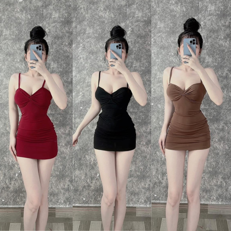 Váy Nữ 2 Dây Gợi Cảm Dáng Ngắn, Đầm Body Nữ Chất mềm Bo Ngực Sexy Sang Chảnh Thời Trang D110 LONACO | BigBuy360 - bigbuy360.vn