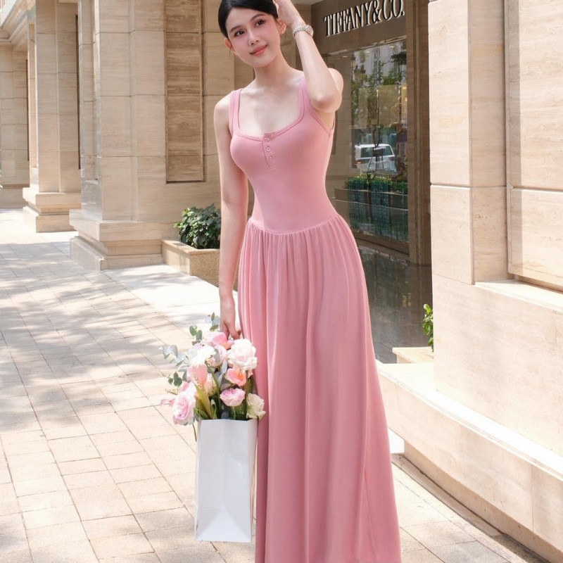 Đầm Body Nữ Dáng Dài 2 Dây D128, Váy Body Nữ Chất Mềm Mịn Cao Cấp Tôn Dáng Sang Chảnh Basic LONACO | BigBuy360 - bigbuy360.vn
