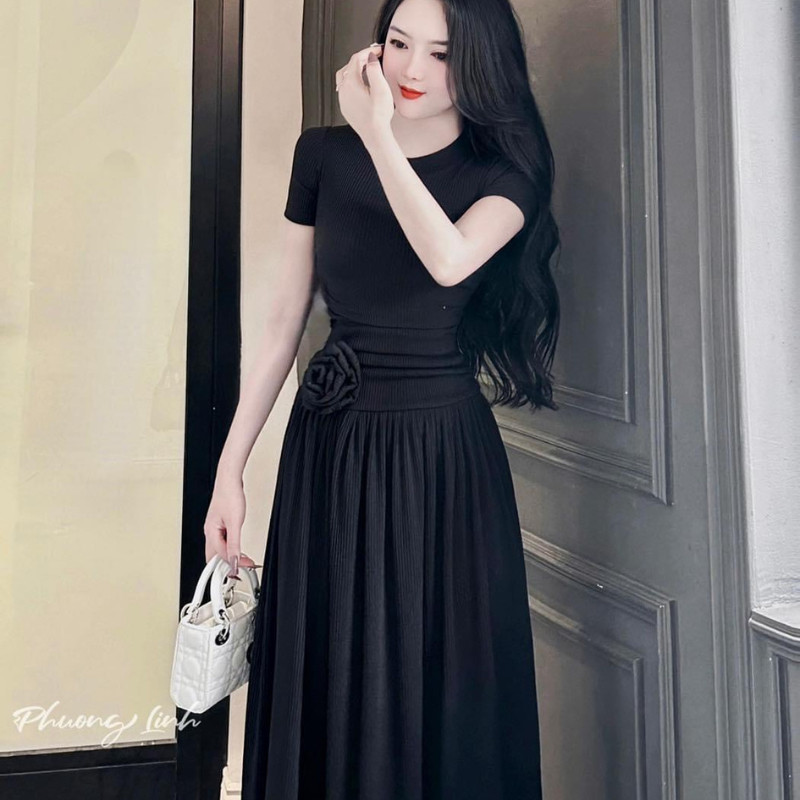Đầm Body Nữ Dáng Dài Có Khóa Kéo Tay Ngắn, Váy Body Nữ Đi Chơi Dự Tiệc Sang Chảnh D120 LONACO | BigBuy360 - bigbuy360.vn
