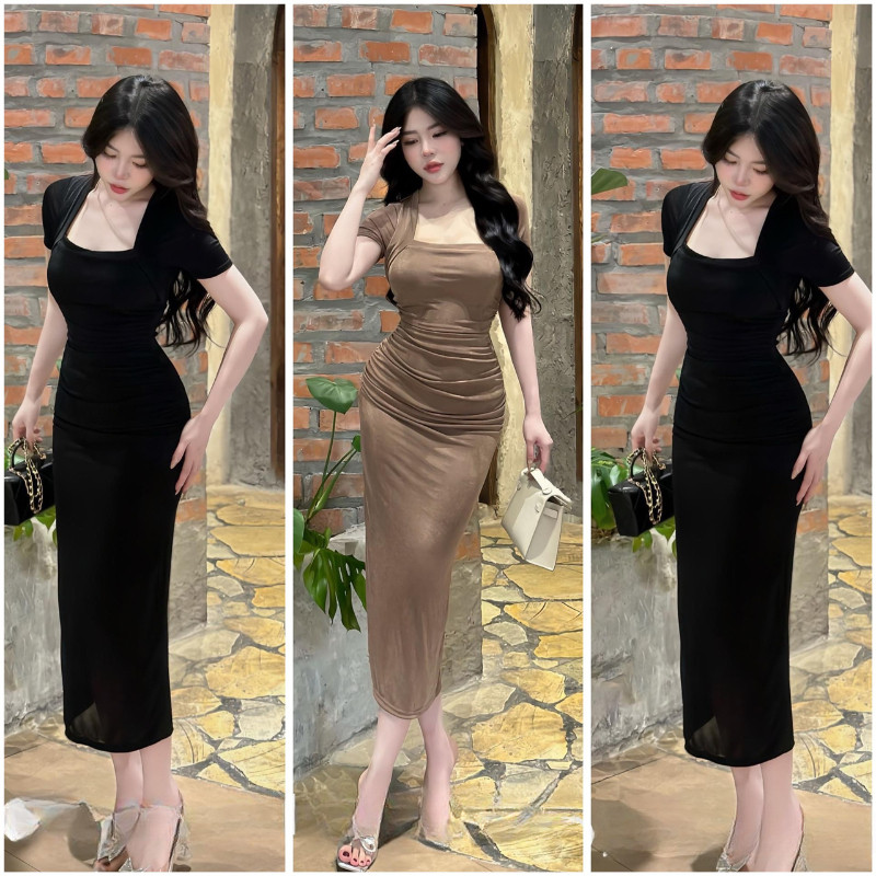 Đầm Váy Nữ Tay Ngắn Thời Trang,Đầm Body Cao Cấp Suông Dài Hot Hit Basic Phong Cách D121 LONACO | BigBuy360 - bigbuy360.vn