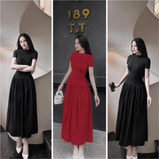 Đầm Body Nữ Tay Ngắn Dáng Dài, Váy Body Nữ Đi Chơi Dự Tiệc Sang Chảnh Thanh Lịch ROXXY D119