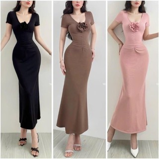 Đầm Body Nữ Ngắn Tay Dáng Dài YUMMY D140, Thiết Kế Thời Trang Sang Chảnh Gợi Cảm Dự Tiệc Đi Chơi