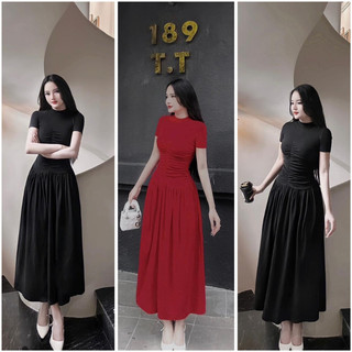 Đầm Body Nữ Tay Ngắn Dáng Dài, Váy Body Nữ Đi Chơi Dự Tiệc Sang Chảnh Thanh Lịch Sang Trọng Mới Nhất YUMMY D119