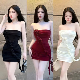 Đầm Body Cúp Ngực Phối Ren Sexy Phong Cách Thời Trang Cao Cấp Chất Mềm Mịn Phong Cách Hàn Quốc LOTERY D172