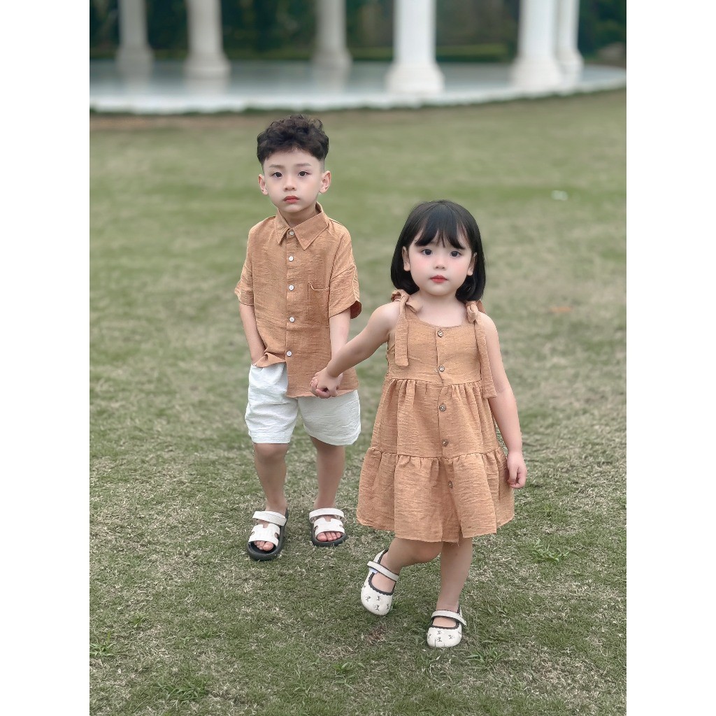 Set đồ gia đình thiết kế - set đồ đôi - đồng phục đi biển - đồ gia đình du lịch - váy đi biển - SET 