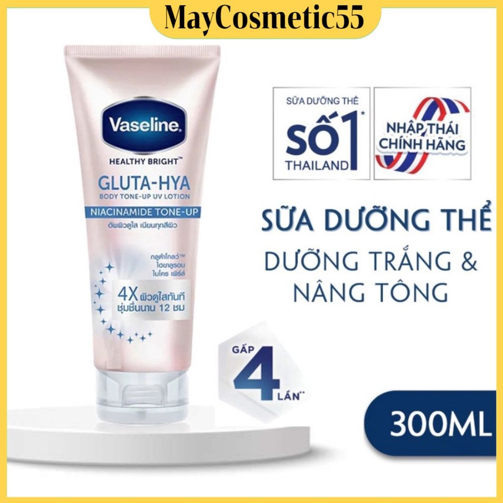 Dưỡng Thể Trắng Da Vaseline Body Tone up 4X Chống Nắng Nâng Tông Tức Thì